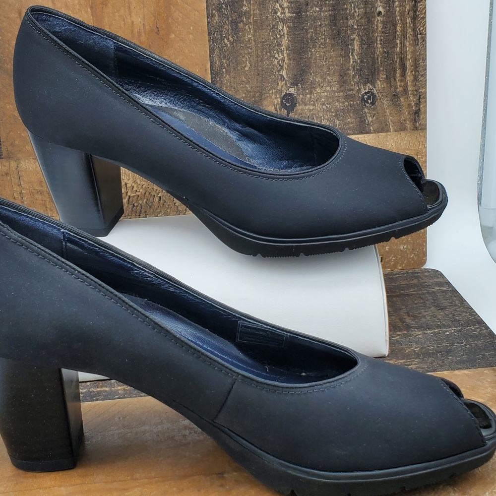 ara STEFFI black fabric heels 6.5 - Picture 3 of 5
